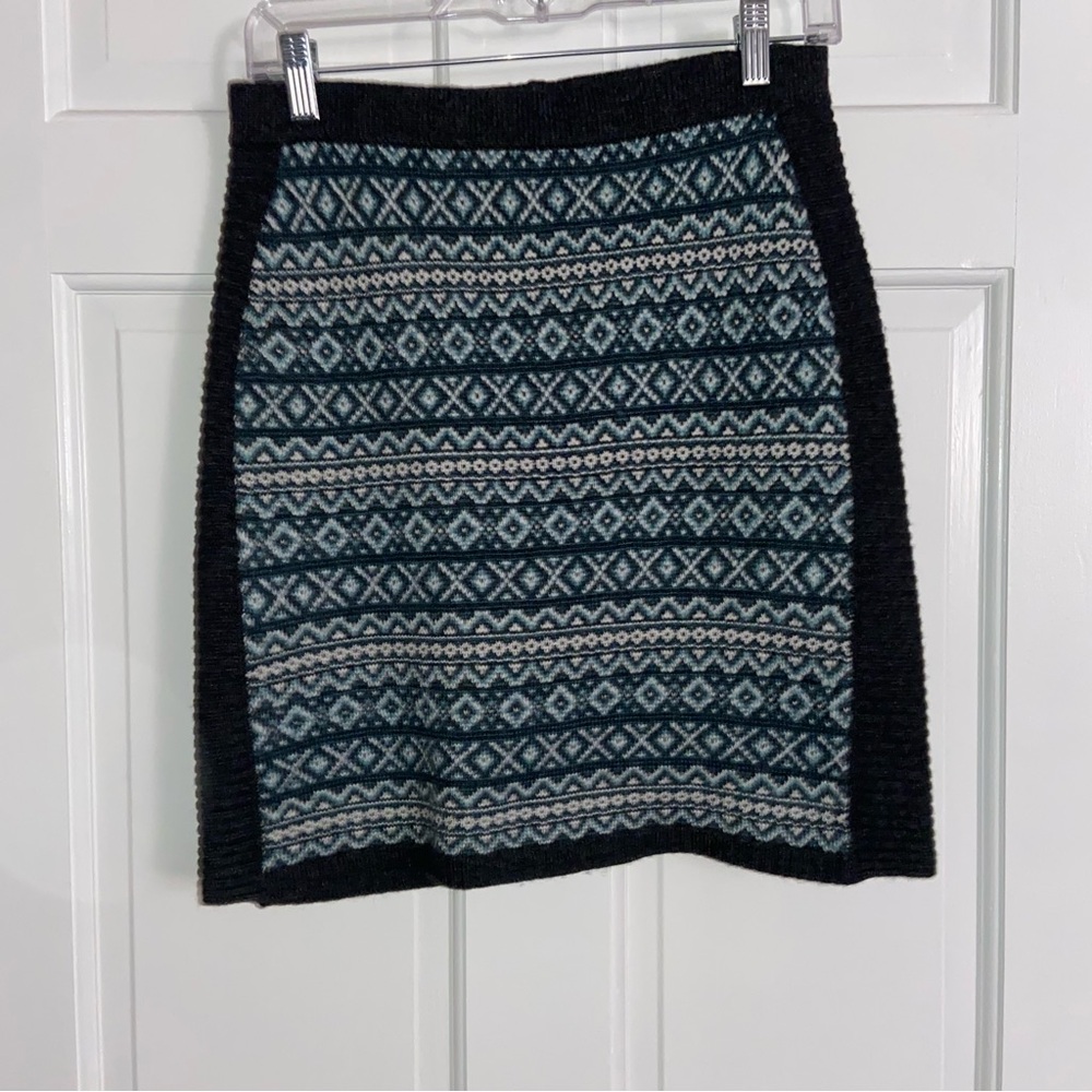 Patterned Black and Blue Women's Skirt by Sherpa